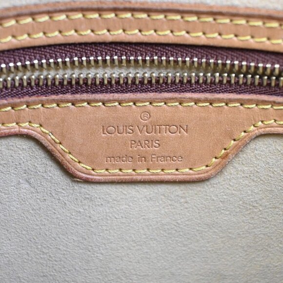 LOUIS VUITTON Logo Looping GM Shoulder Bag Monogram Leather Brown - Picture 4 of 16